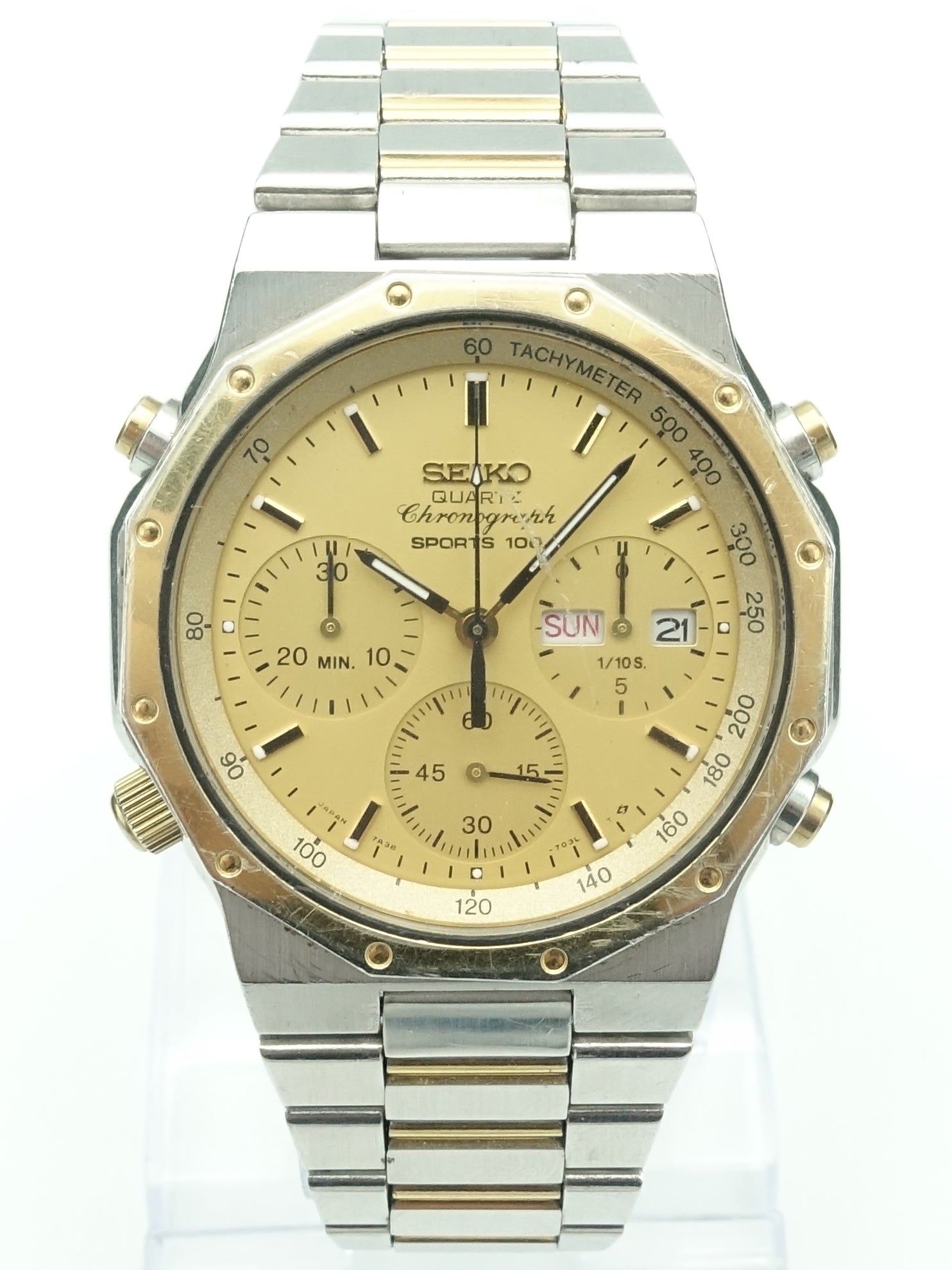 1995 Seiko Chronograph Sports 100 Ref. 7A38 702A