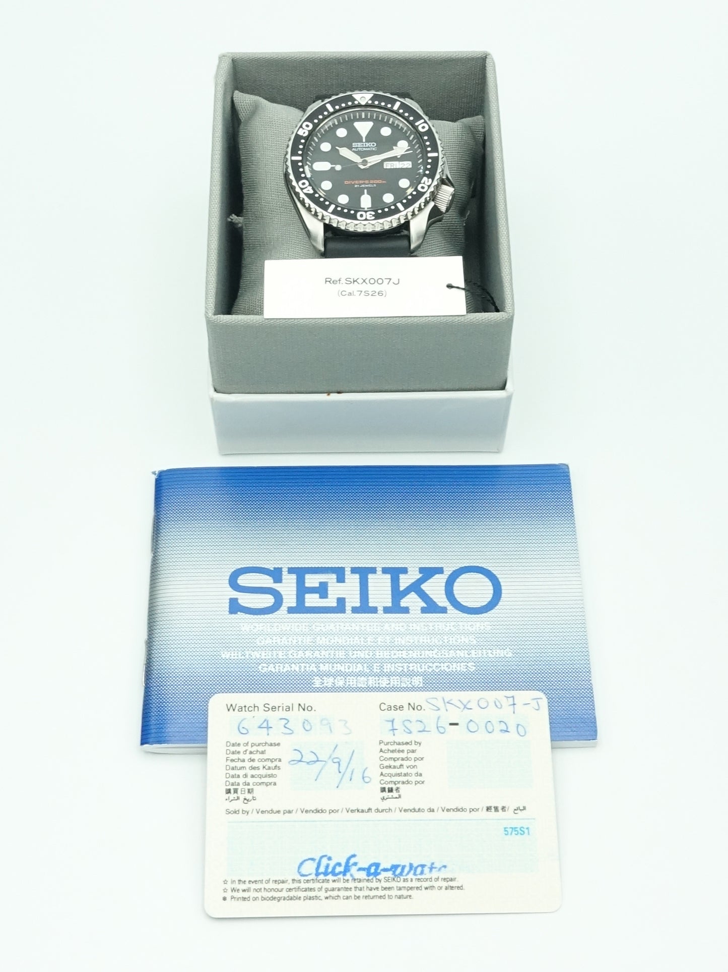 Seiko Sports Ref. SKX007J