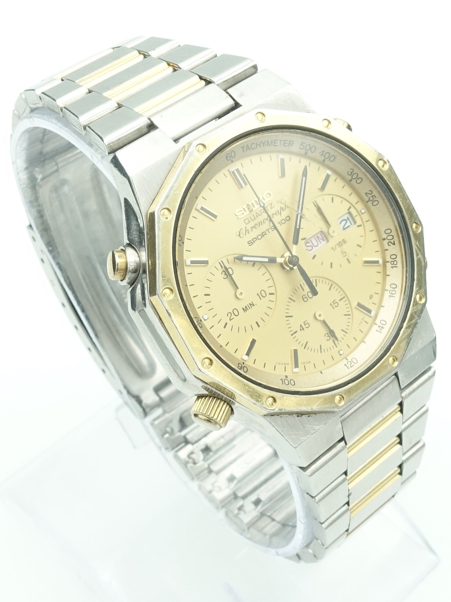 1995 Seiko Chronograph Sports 100 Ref. 7A38-702A