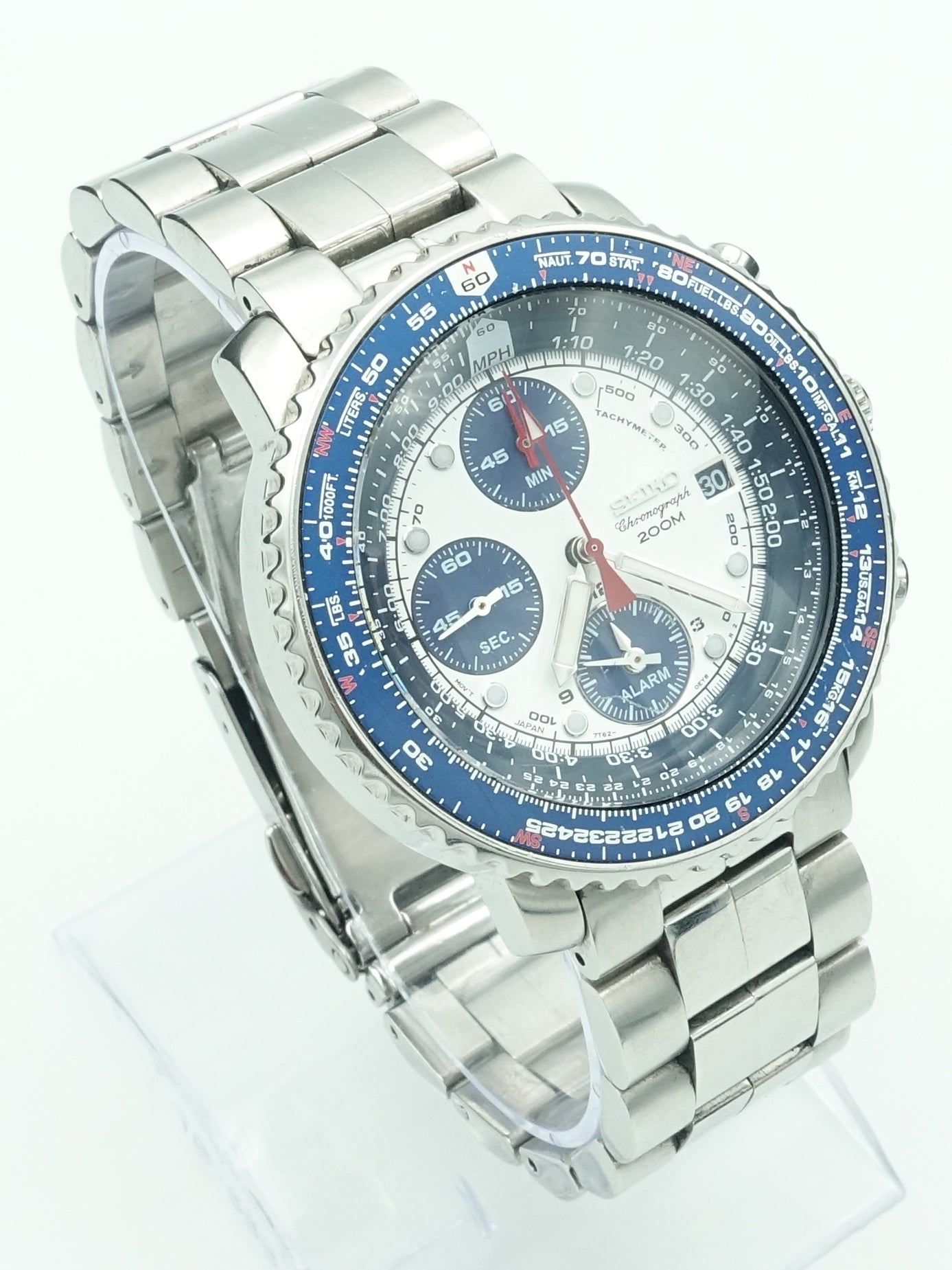 Seiko flightmaster white online dial