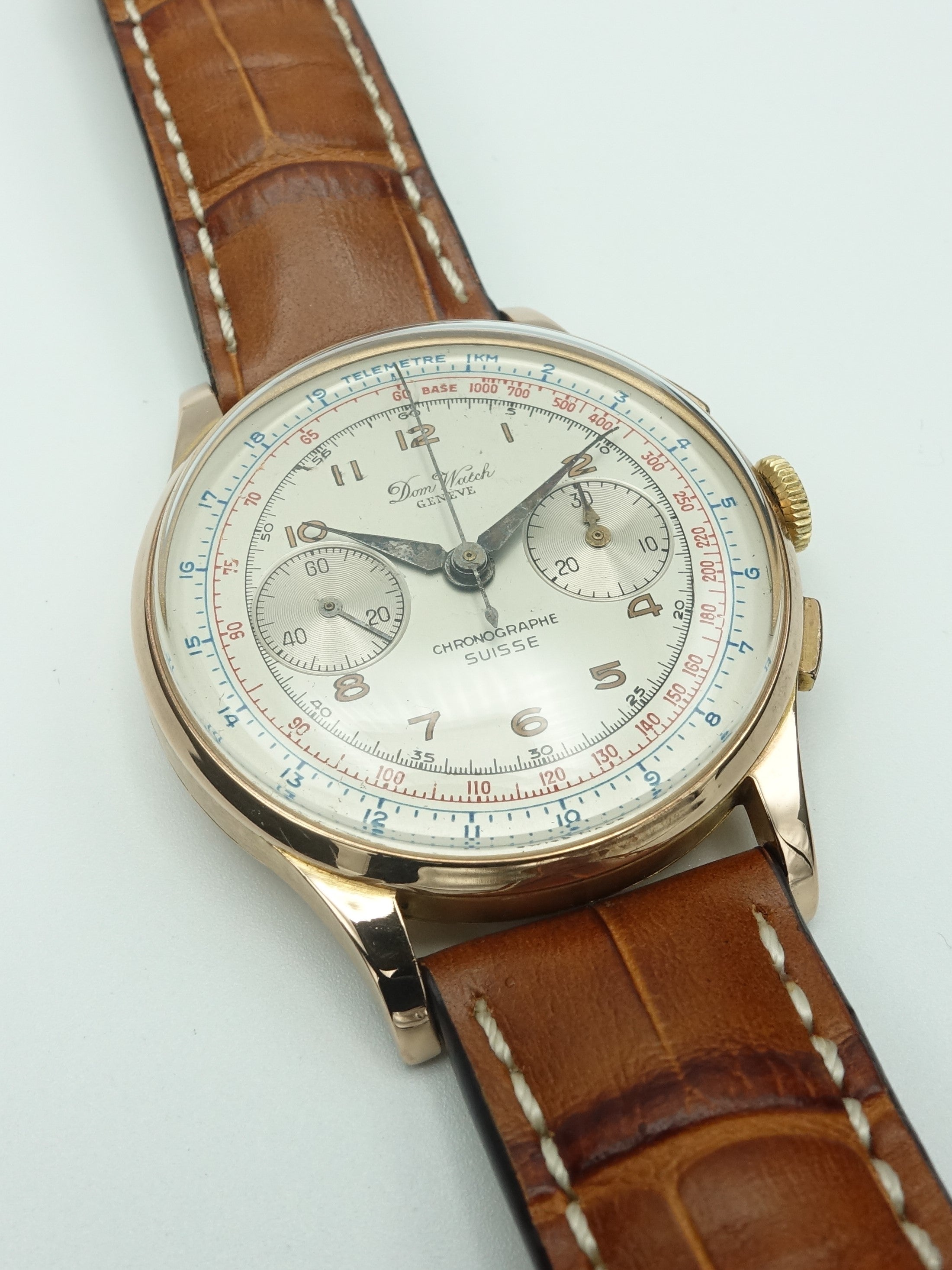 Dom Watch Geneve Chronographe Suisse Timepiece Vintage